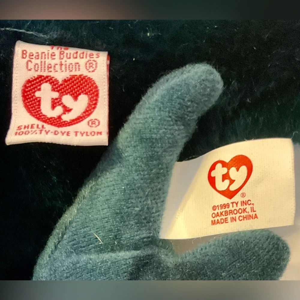 Ty Bronty beanie buddy and teenie beanie pair